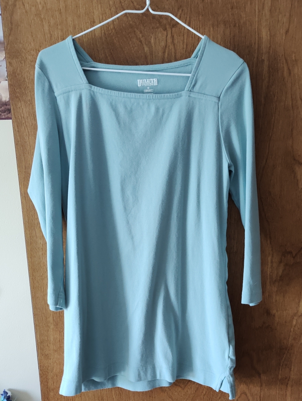 Duluth Trading Co Women's Longtail T 3/4 Sleeve Tunic - Seaglass Blue/Green